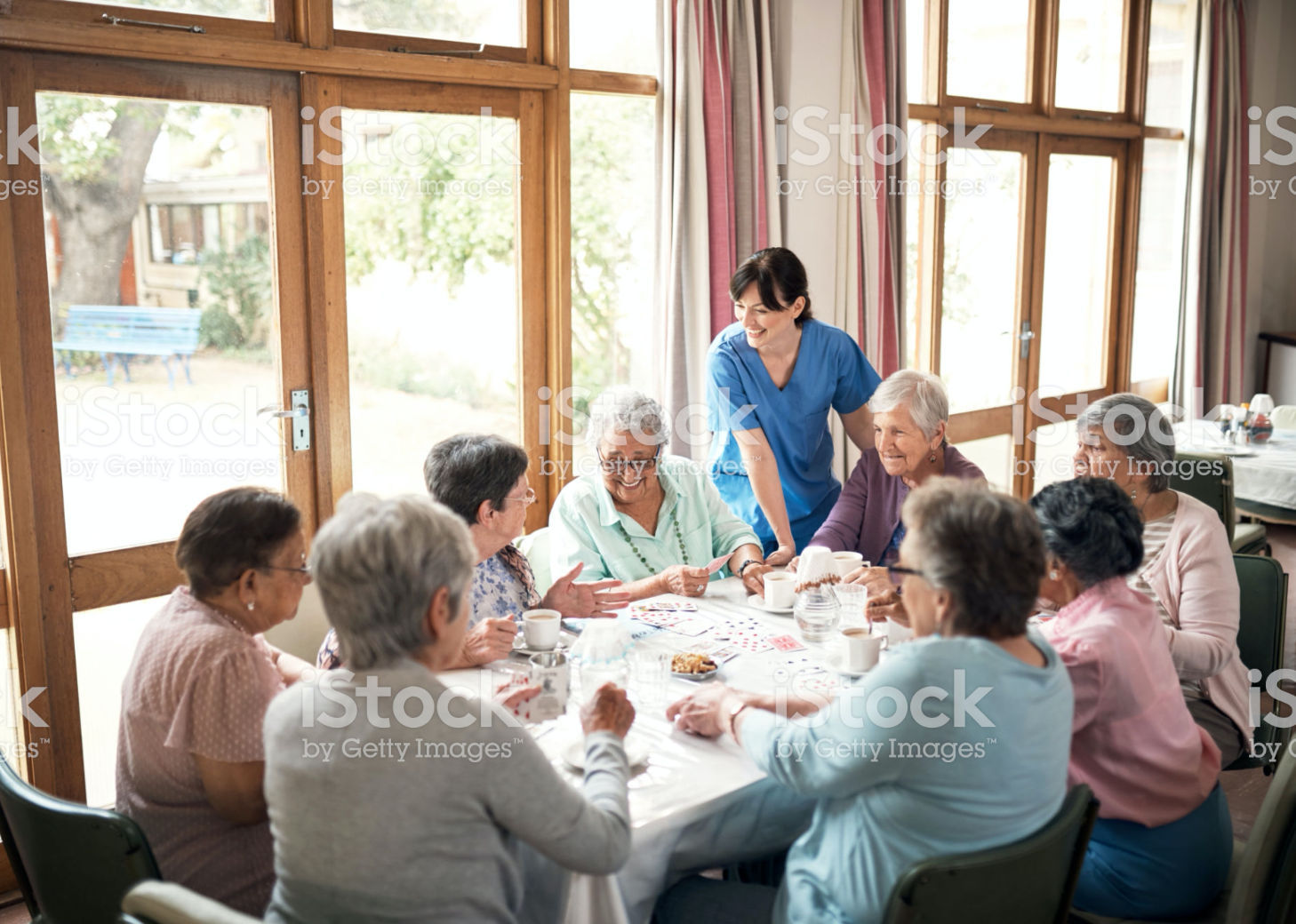 Employee walks with a Female Elderly Patient